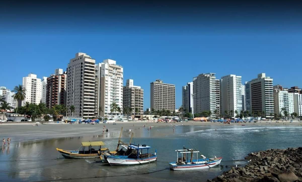 Apto Com Garagem E Lavanderia Em Frente A Praia Guarujá Eksteriør billede